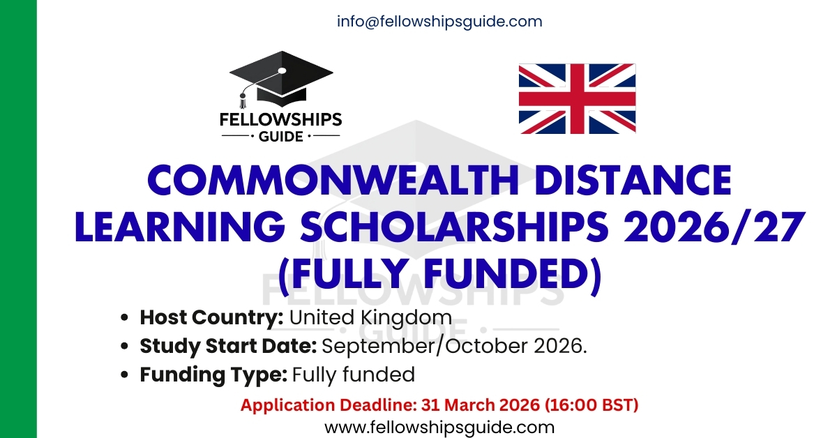 Commonwealth Distance Learning Scholarships 2026/27