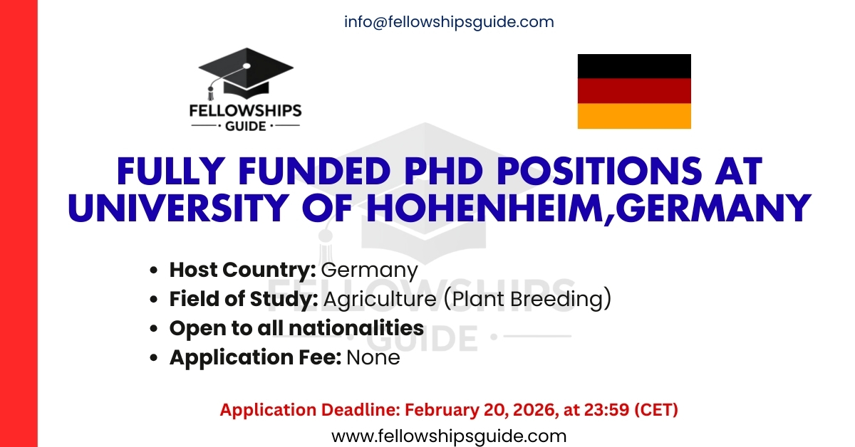 Fully Funded PhD Positions at University of Hohenheim,Germany