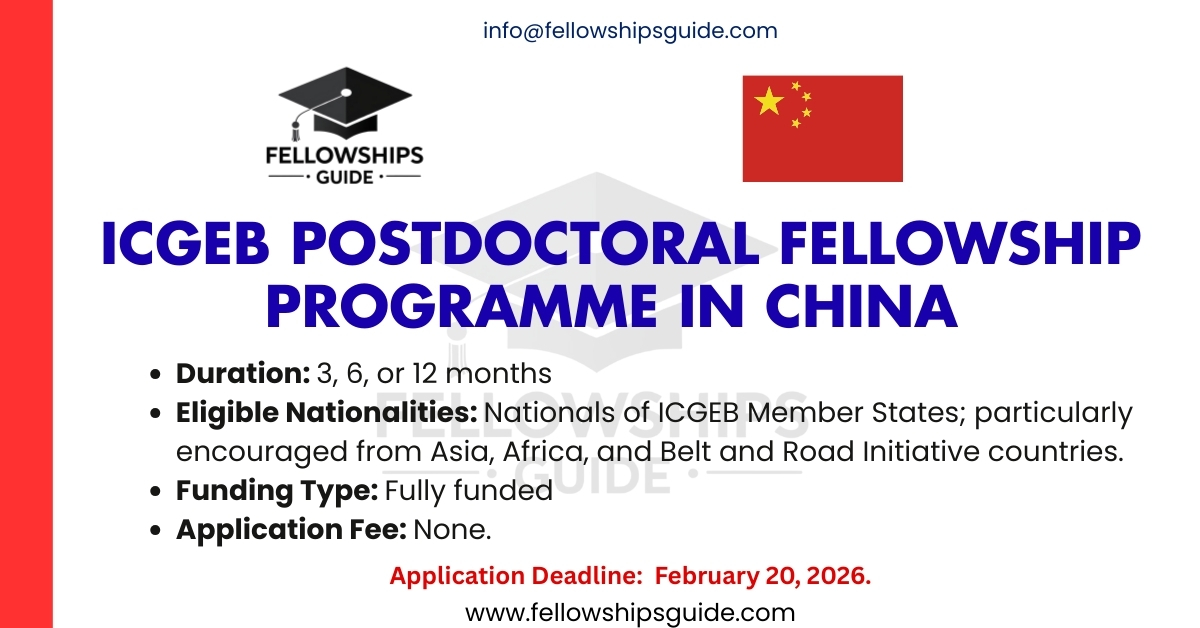 ICGEB Postdoctoral Fellowship Programme in China