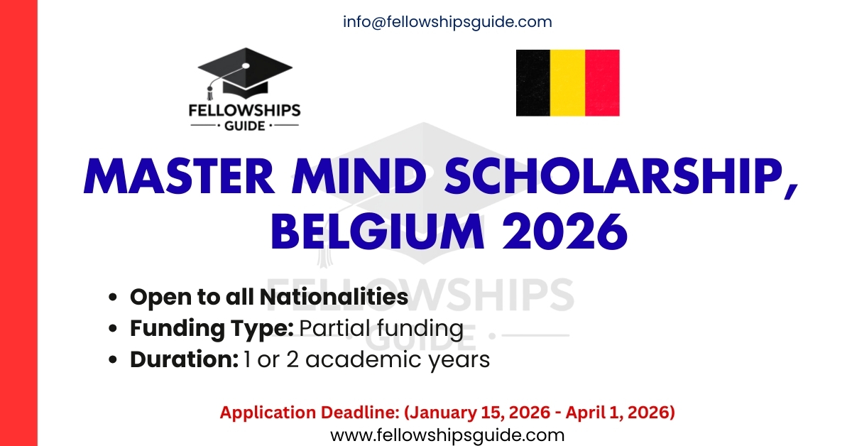 Master Mind Scholarship, Belgium 2026