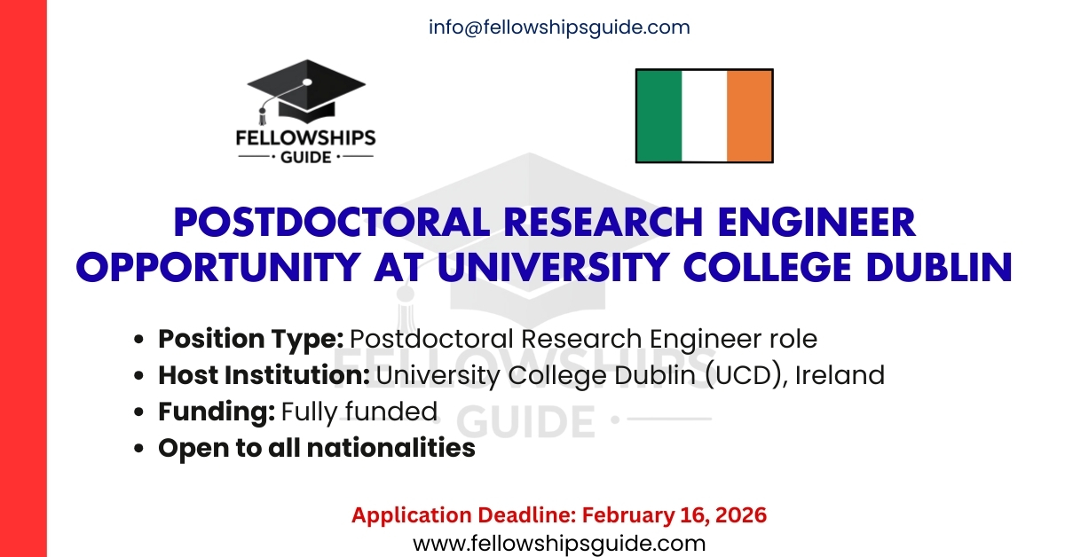 Postdoctoral Research Engineer Opportunity at University College Dublin