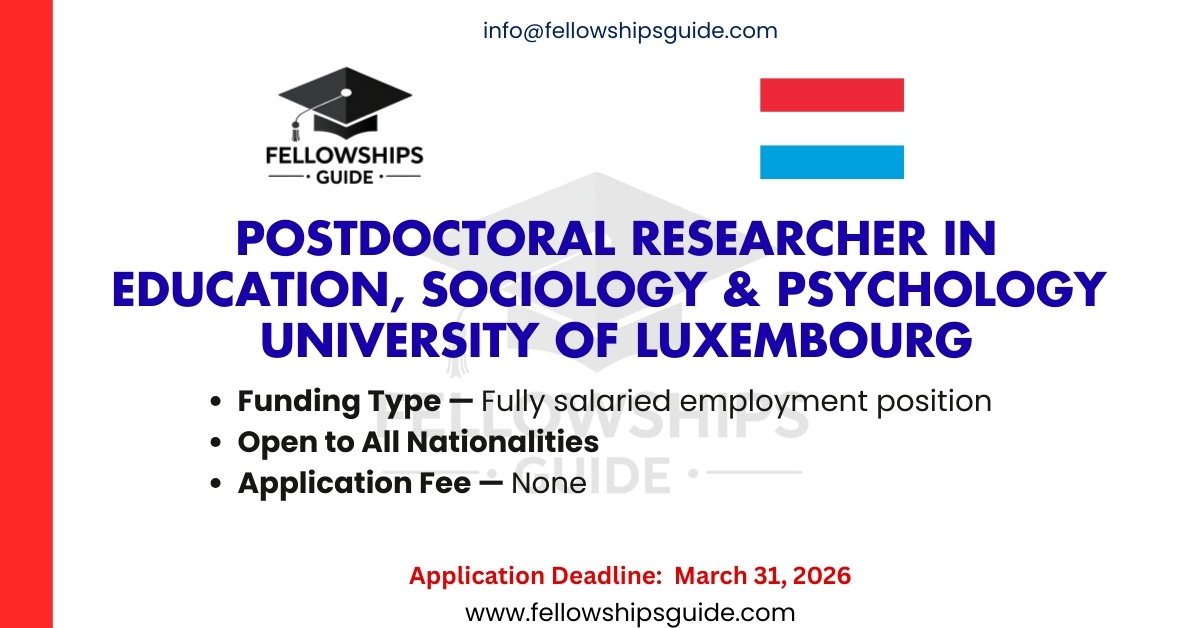Postdoctoral Researcher in Education, Sociology & Psychology -University of Luxembourg