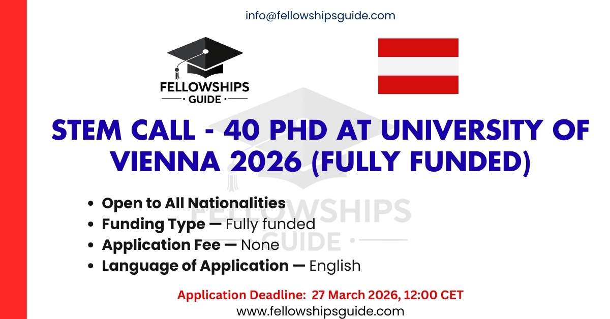 STEM Call - 40 PhD at University of Vienna 2026 (Fully Funded)