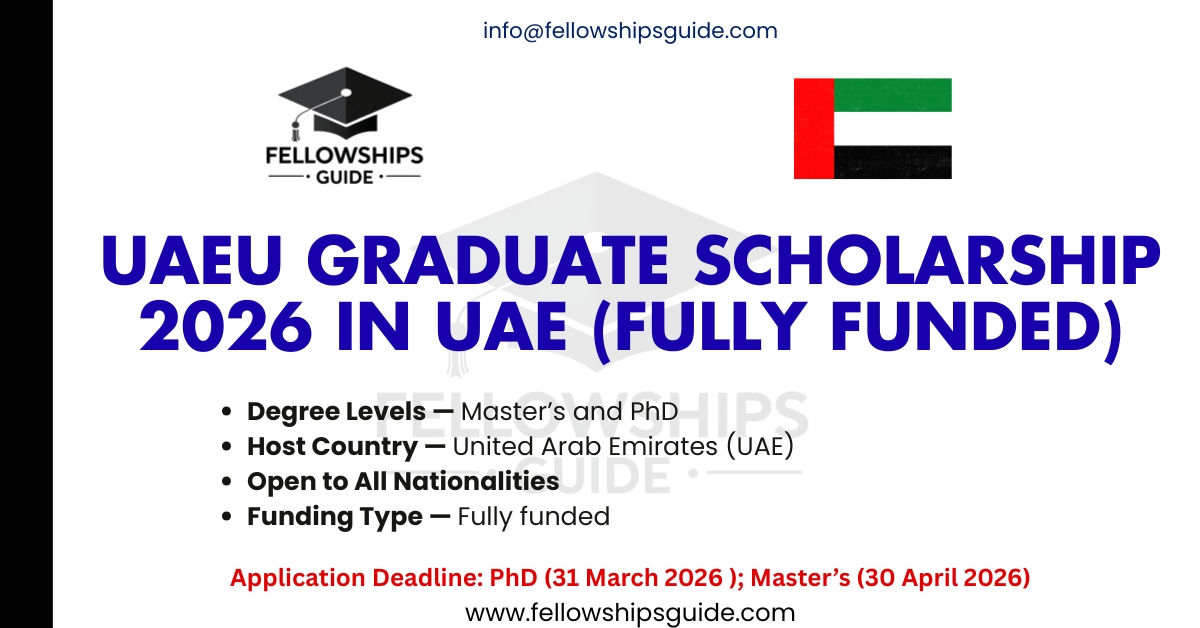 UAEU Graduate Scholarship 2026 in UAE (Fully Funded)