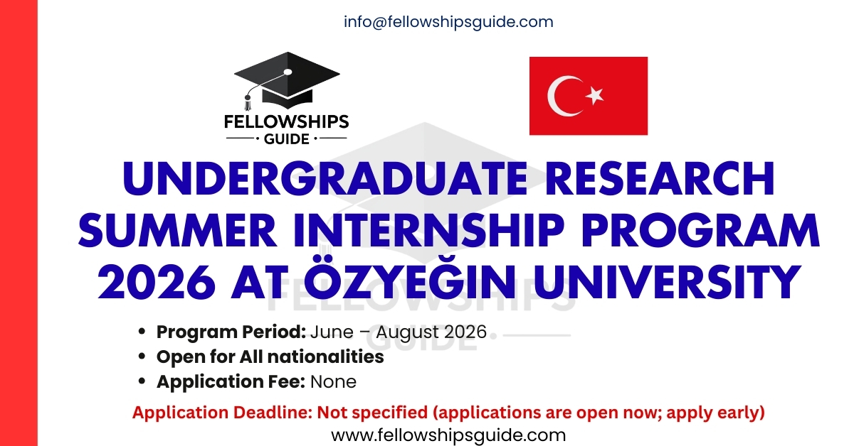 Undergraduate Research Summer Internship Program 2026 at Özyeğin University