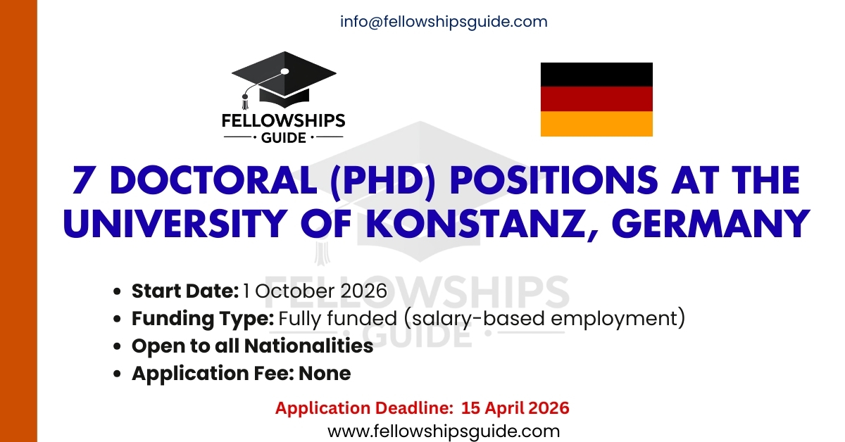 7 Doctoral (PhD) Positions at the University of Konstanz, Germany