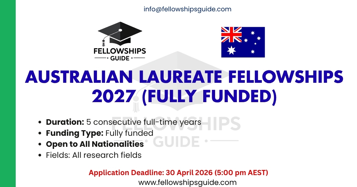 Australian Laureate Fellowships 2027 (Fully Funded)