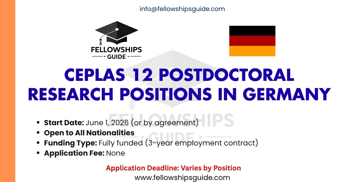 CEPLAS 12 Postdoctoral Research Positions in Germany