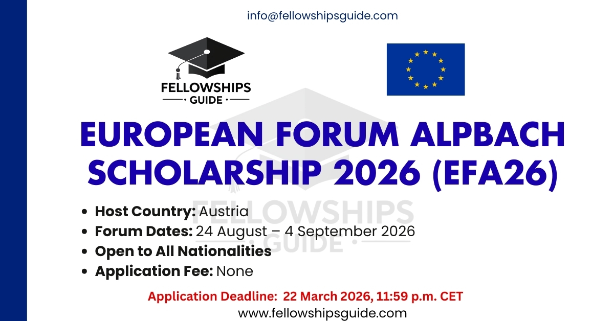 European Forum Alpbach Scholarship 2026 (EFA26)