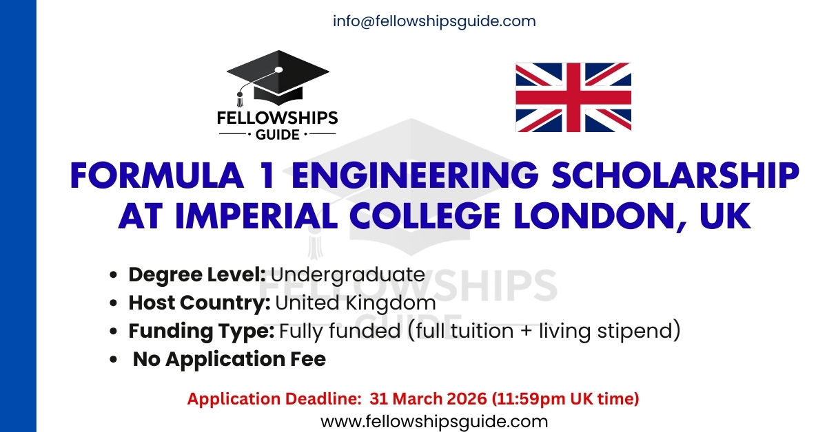 Formula 1 Engineering Scholarship at Imperial College London, UK