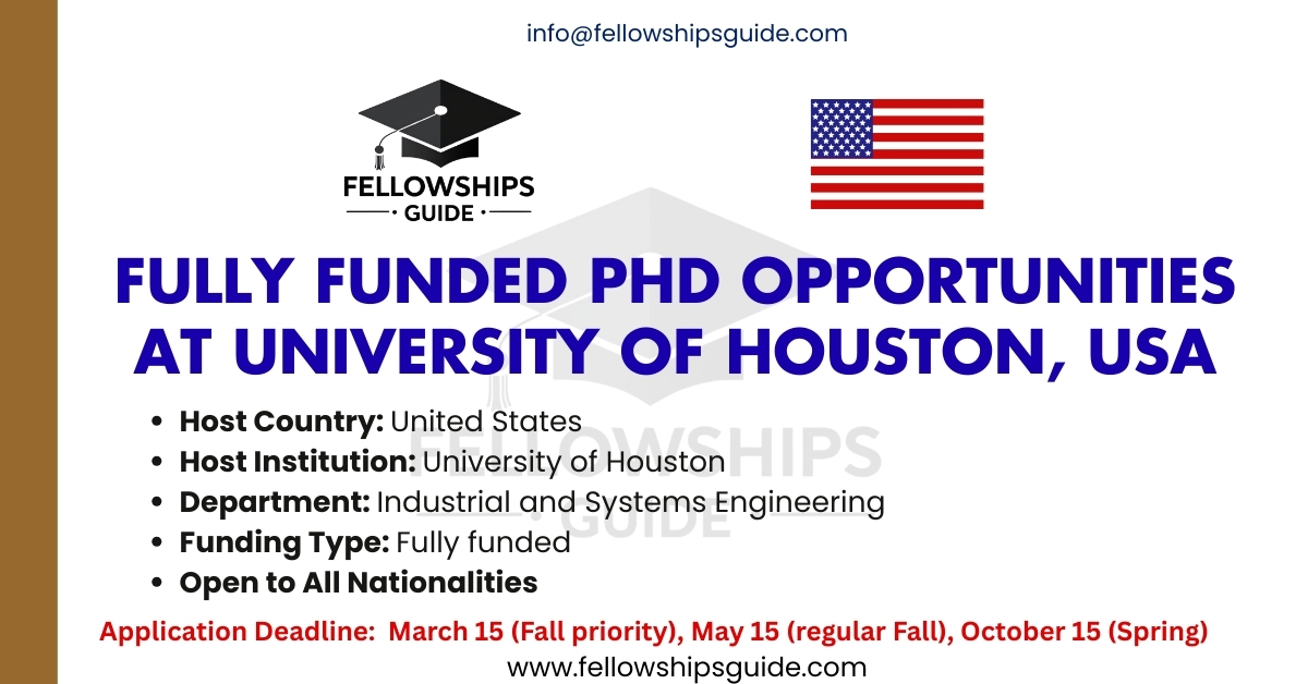 Fully Funded PhD Opportunities at University of Houston, USA