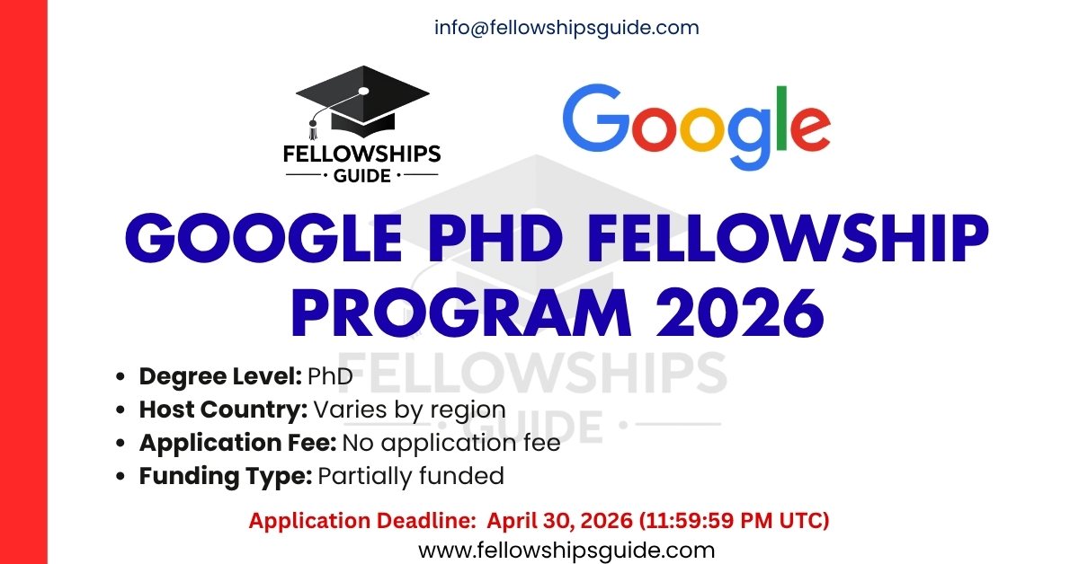 Google PhD Fellowship Program 2026