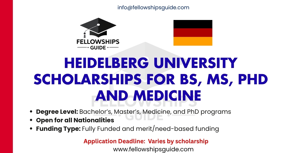 Heidelberg University Scholarships for BS, MS, PhD and Medicine