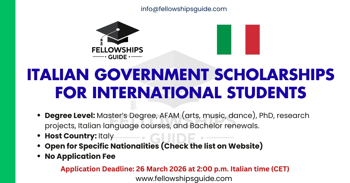 Italian Government Scholarships for International Students