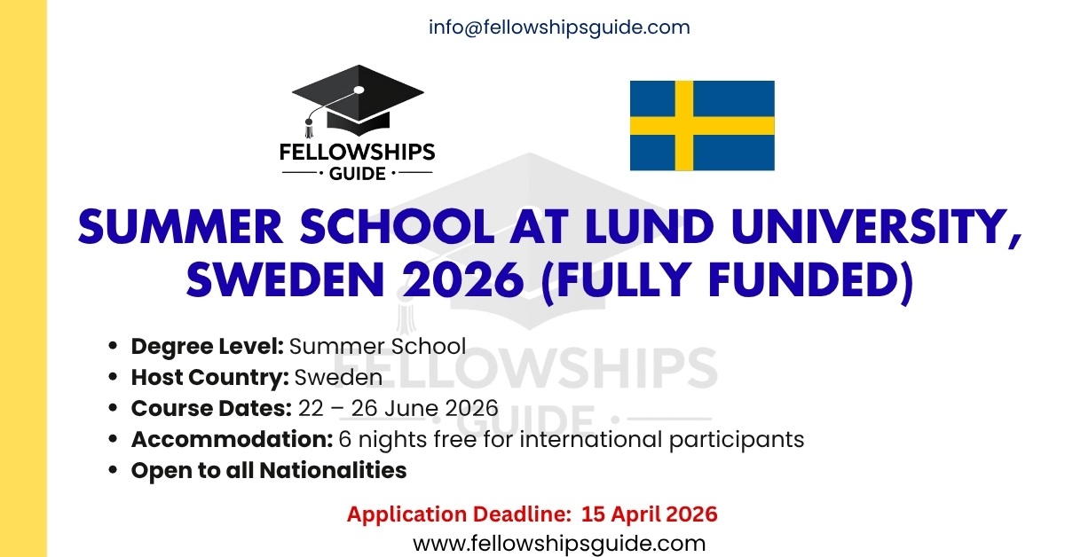 Summer School at Lund University, Sweden 2026 (Fully Funded)