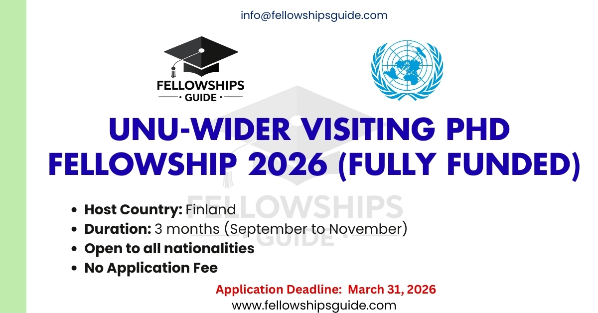 UNU-WIDER Visiting PhD Fellowship 2026 (Fully Funded)