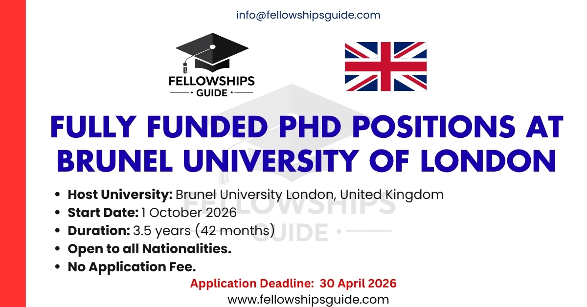 Fully Funded PhD Positions at Brunel University of London