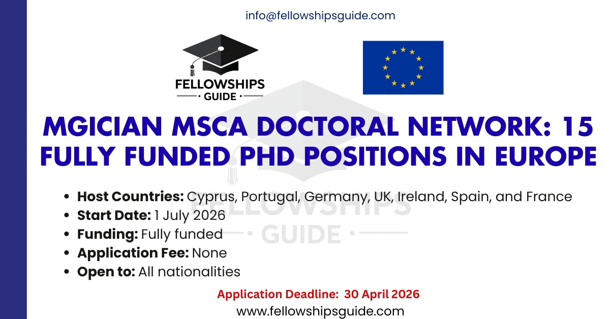 MGICIAN MSCA Doctoral Network: 15 Fully Funded PhD Positions in Europe