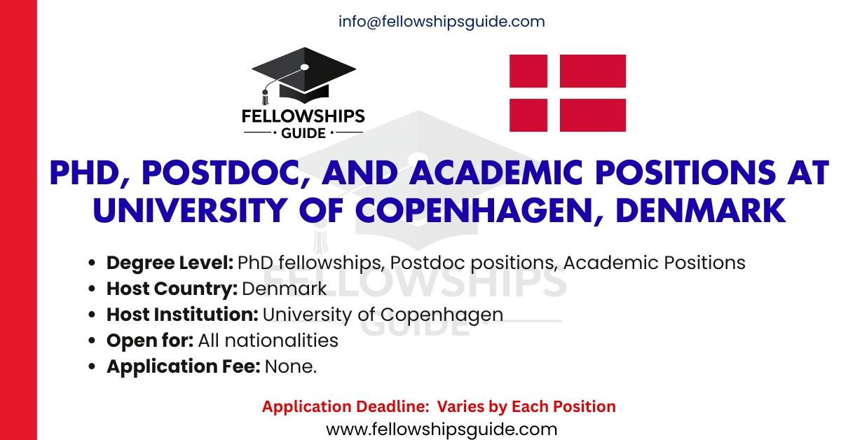 PhD, Postdoc, and Academic Positions at University of Copenhagen, Denmark