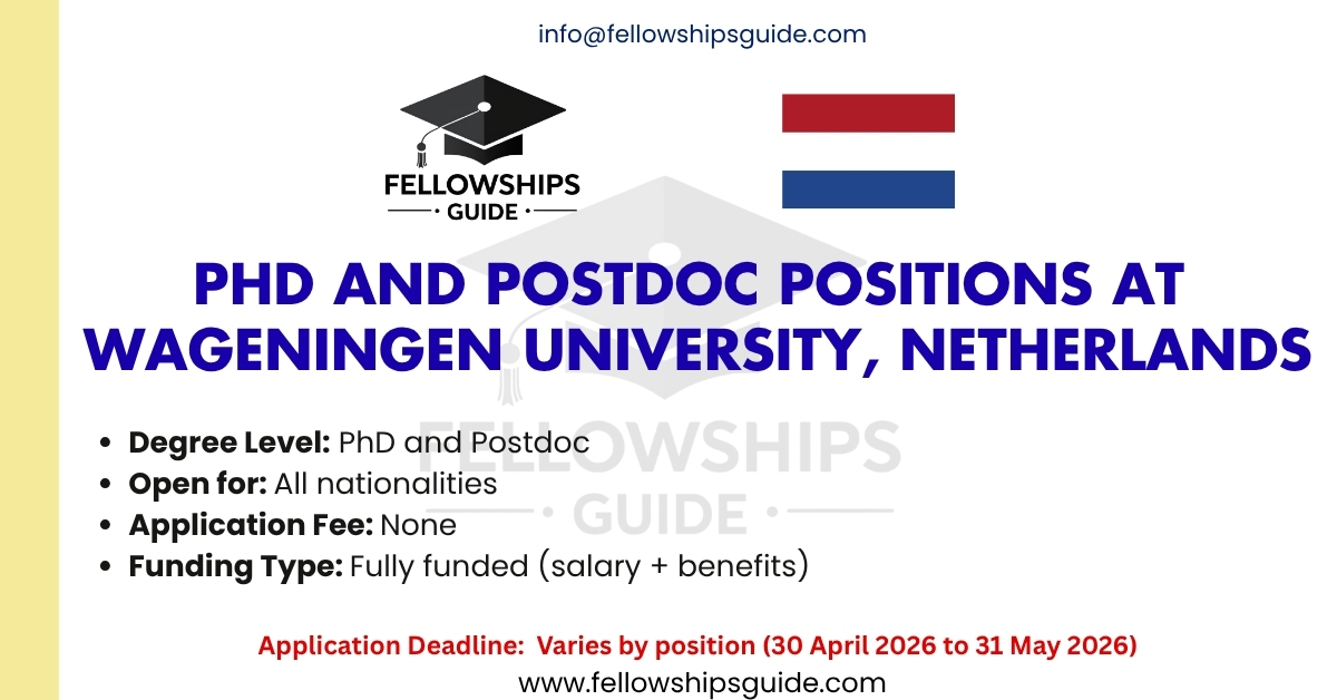 PhD and Postdoc Positions at Wageningen University, Netherlands