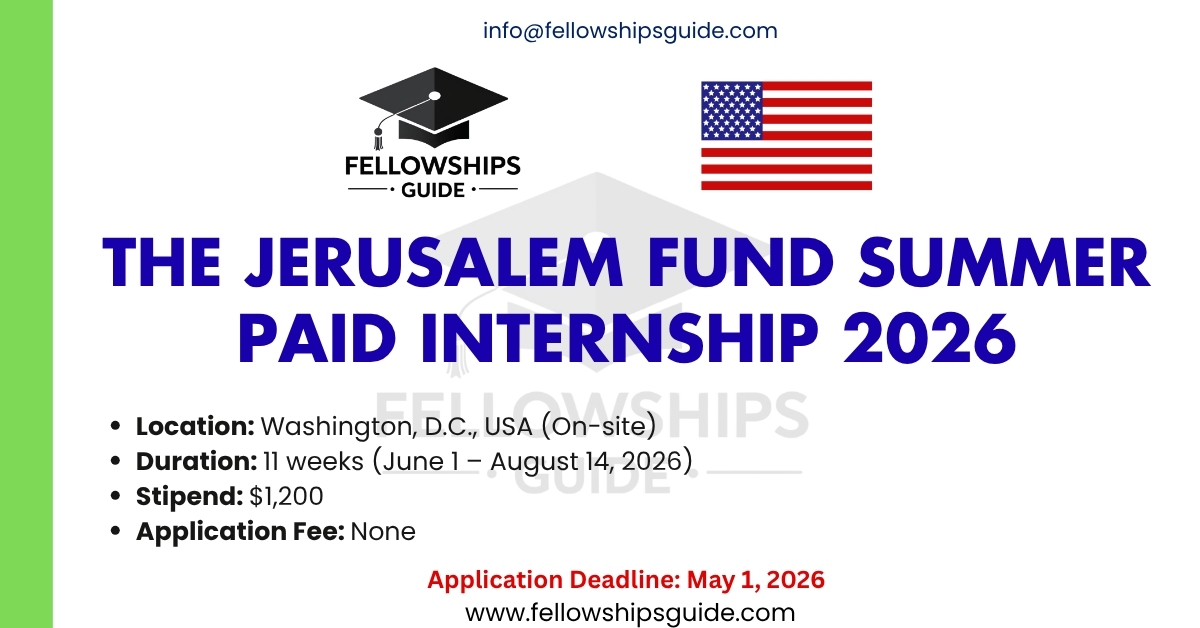 The Jerusalem Fund Summer Paid Internship 2026