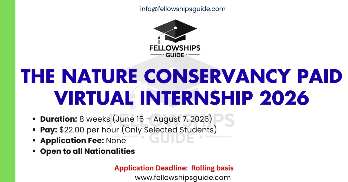 The Nature Conservancy Paid Virtual Internship 2026