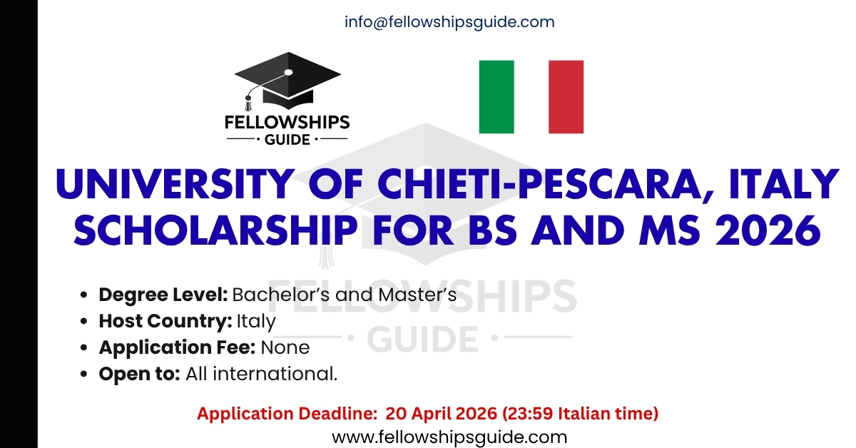 University of Chieti-Pescara, Italy Scholarship for BS and MS 2026