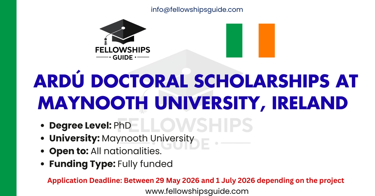 ARDÚ Doctoral Scholarships at Maynooth University, Ireland