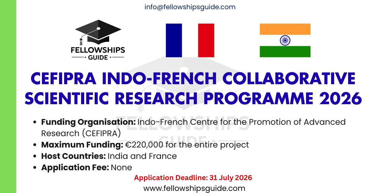 CEFIPRA Indo-French Collaborative Scientific Research Programme 2026