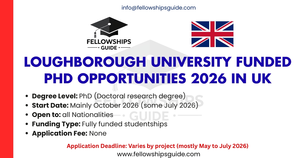 Loughborough University Funded PhD Opportunities 2026 in UK