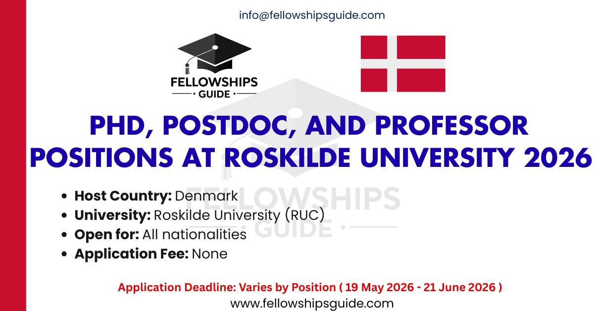 PhD, Postdoc, and Professor Positions at Roskilde University 2026