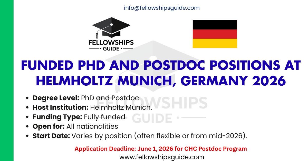 Funded PhD and Postdoc Positions at Helmholtz Munich, Germany 2026