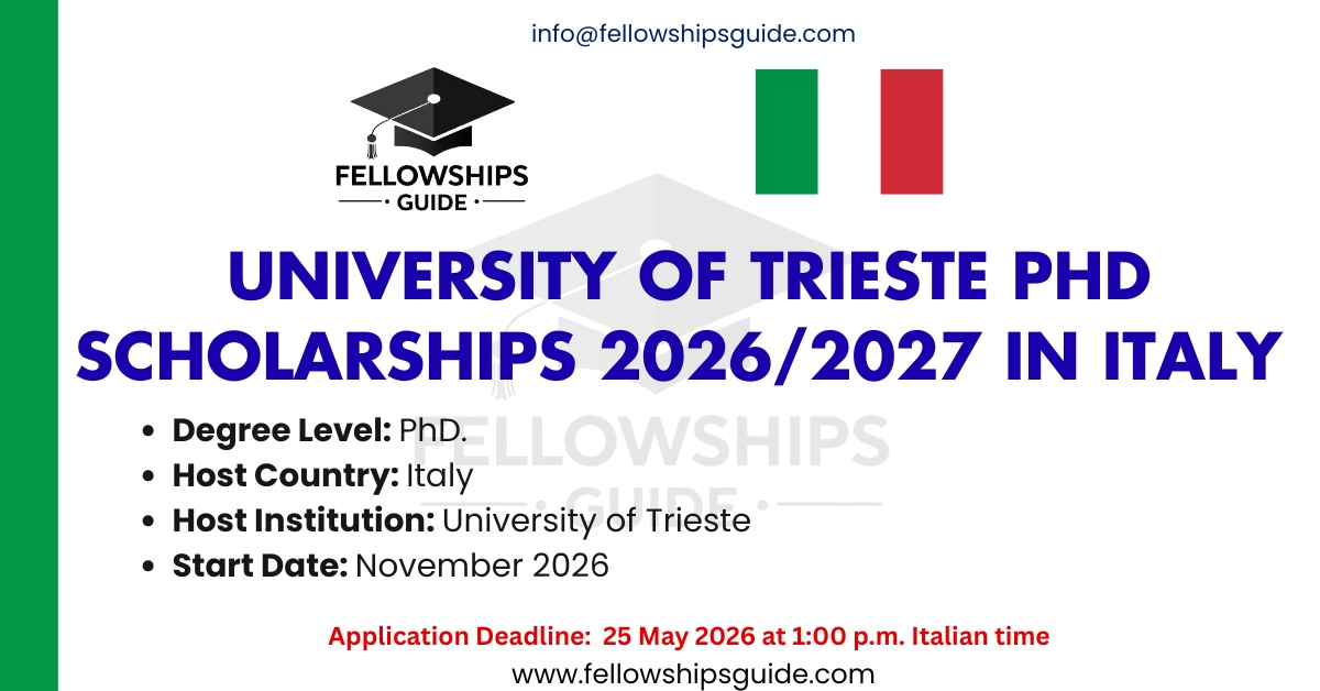 University of Trieste PhD Scholarships 2026/2027 in Italy