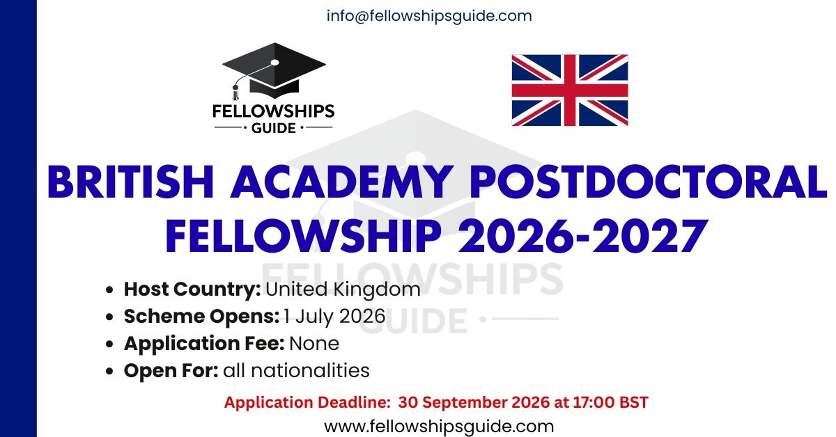 British Academy Postdoctoral Fellowship 2026-2027