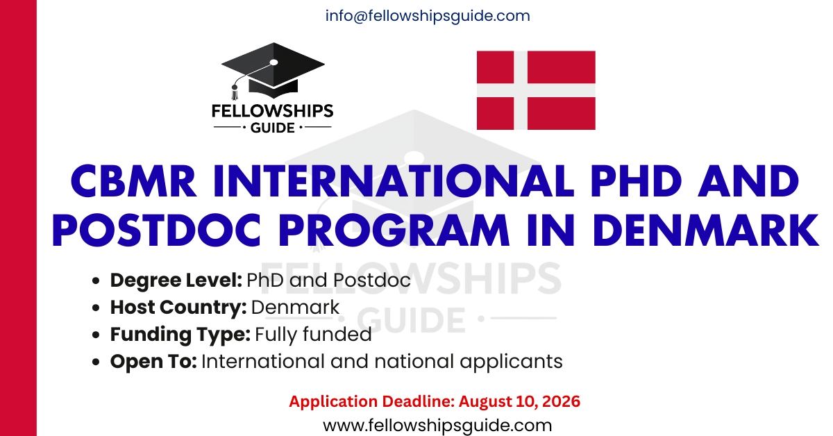 CBMR International PhD and Postdoc Program in Denmark 2026