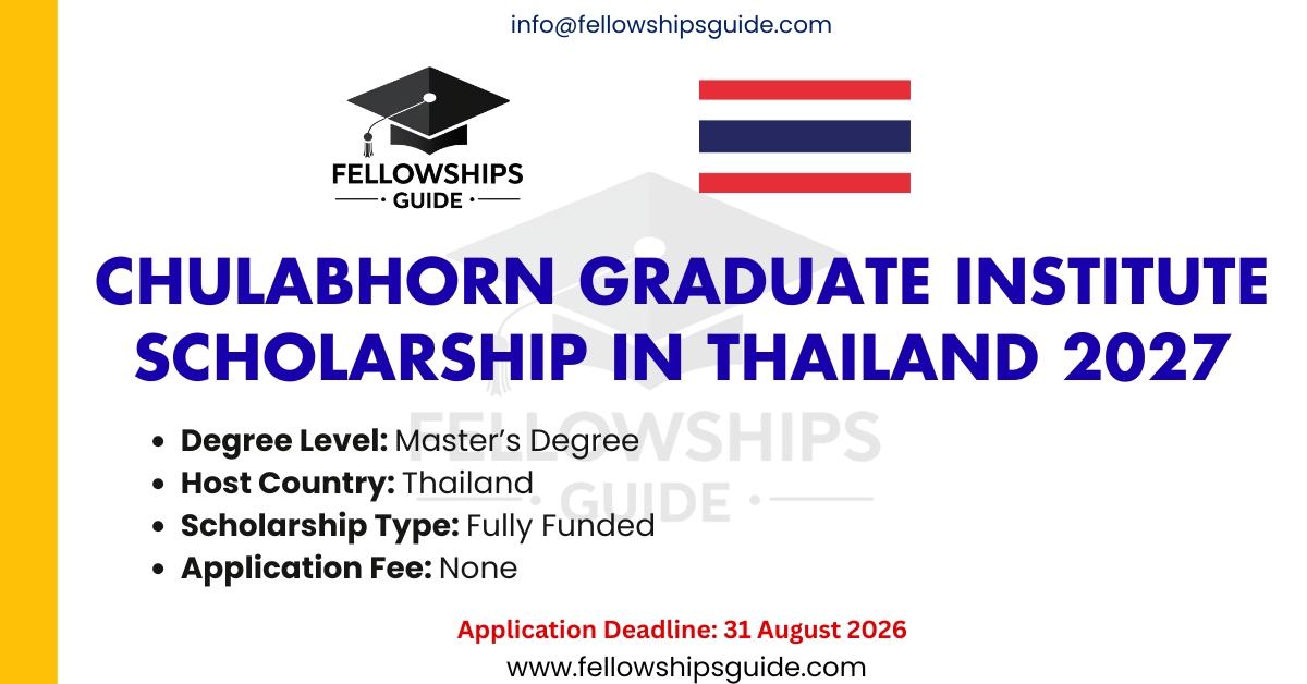 Chulabhorn Graduate Institute Scholarship in Thailand 2027