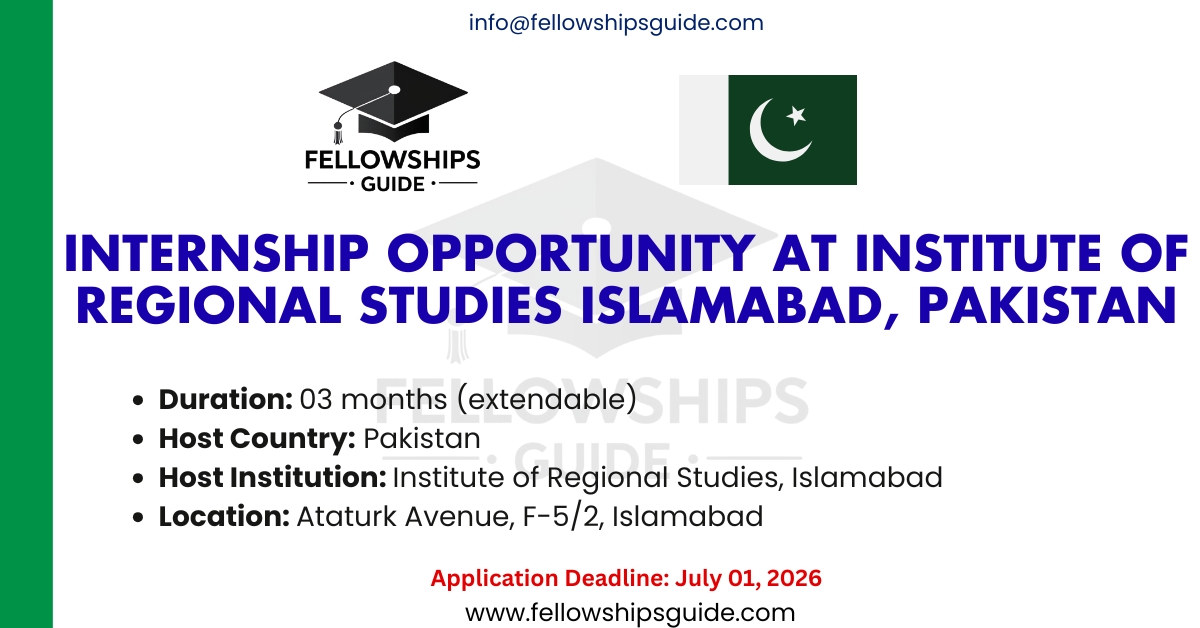 Internship Opportunity at Institute of Regional Studies Islamabad, Pakistan