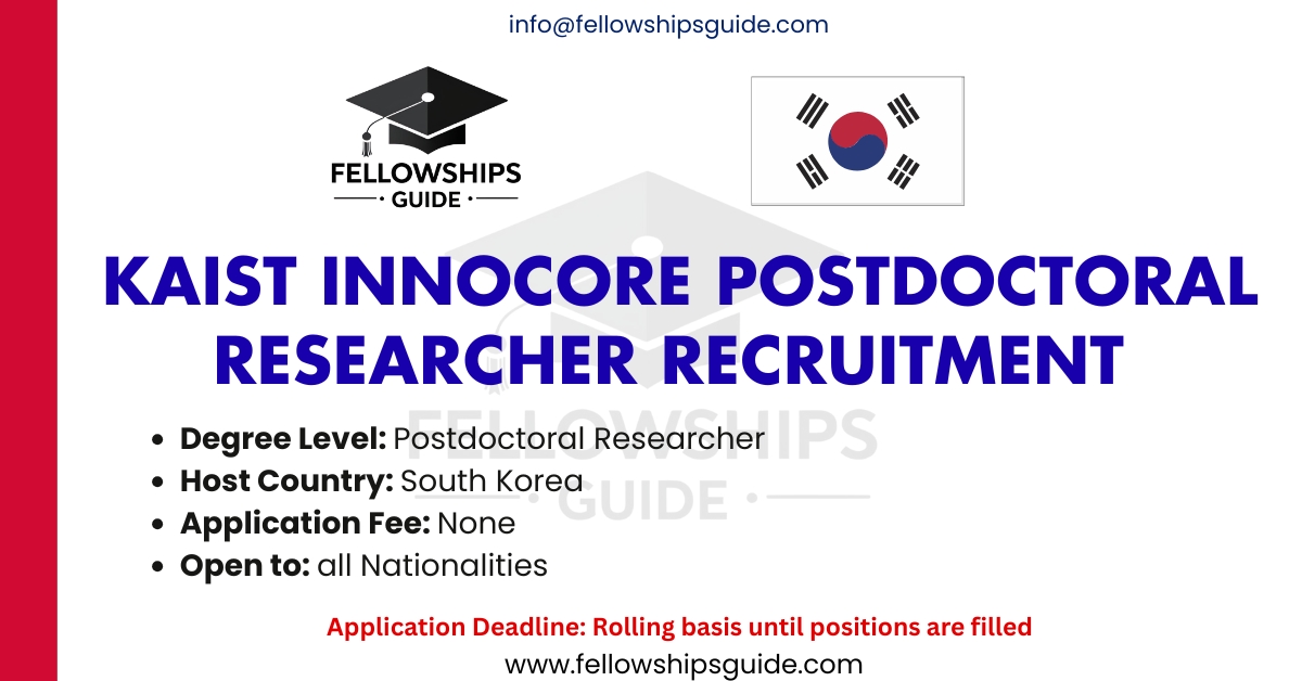 KAIST InnoCORE Postdoctoral Researcher Recruitment 2026 in South Korea