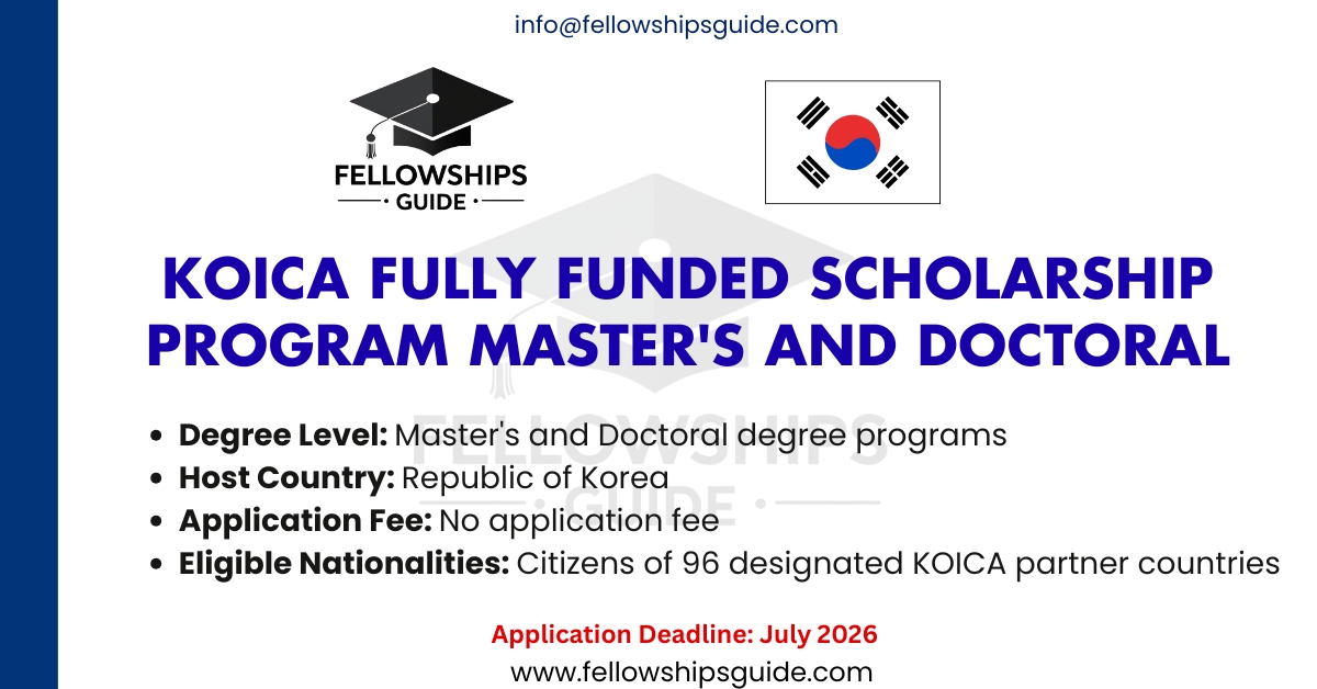 KOICA Fully Funded Scholarship Program Master's and Doctoral