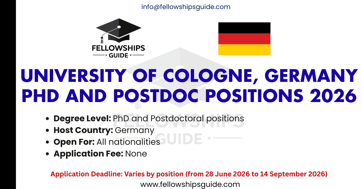 University of Cologne, Germany PhD and Postdoc Positions 2026