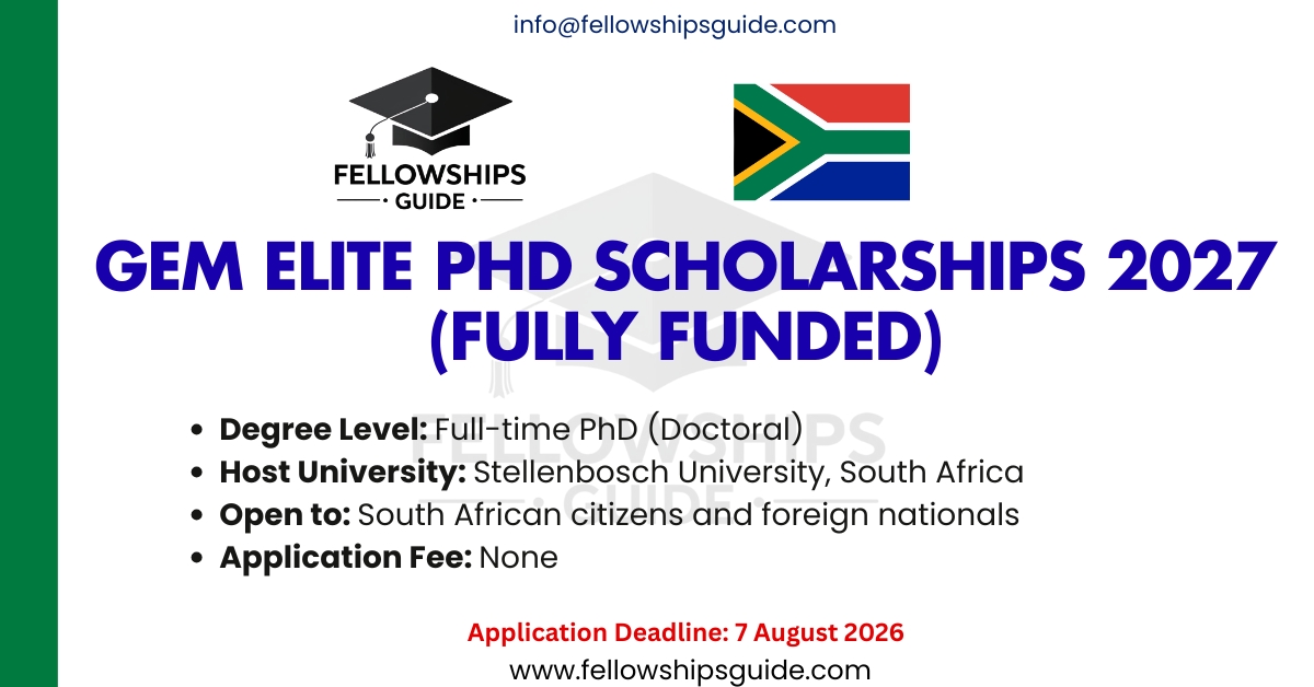 GEM Elite PhD Scholarships 2027 (Fully Funded)