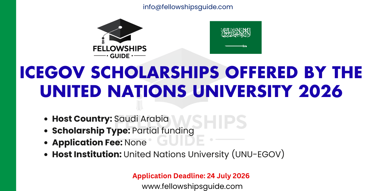 ICEGOV Scholarships offered by the United Nations University 2026