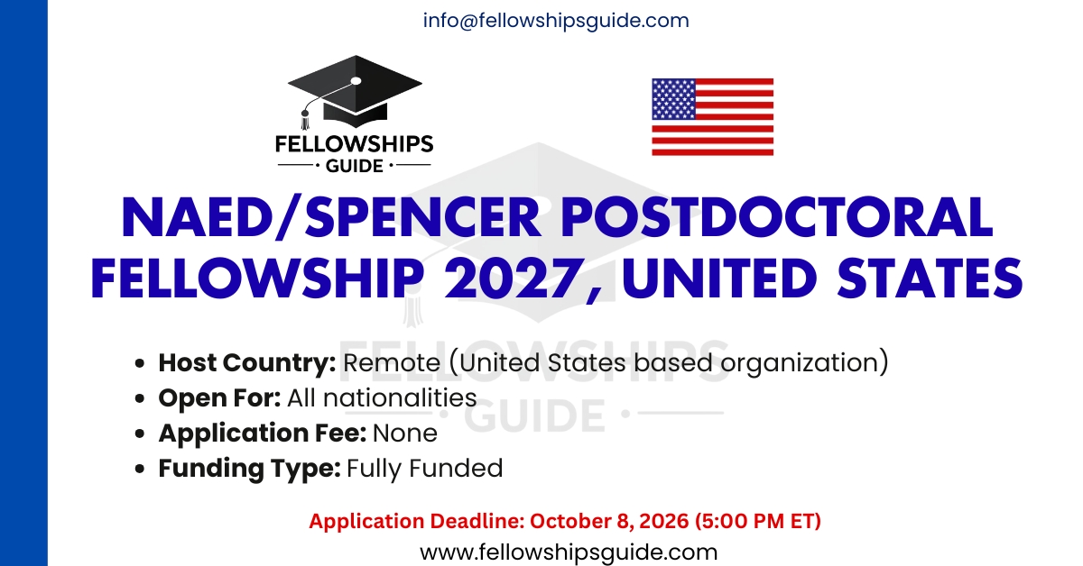 NAEd/Spencer Postdoctoral Fellowship 2027, United States