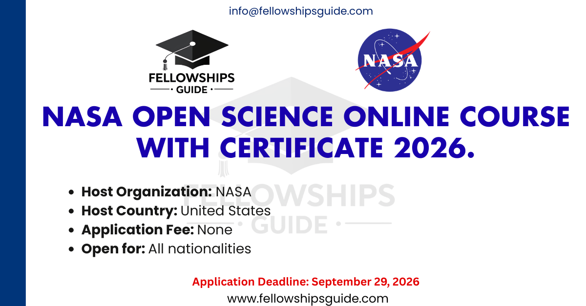 NASA Open Science Online Course with Certificate 2026.