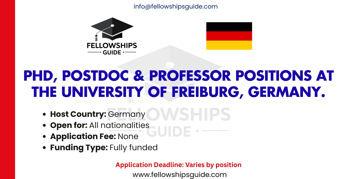 PhD, Postdoc & Professor positions at the University of Freiburg, Germany.