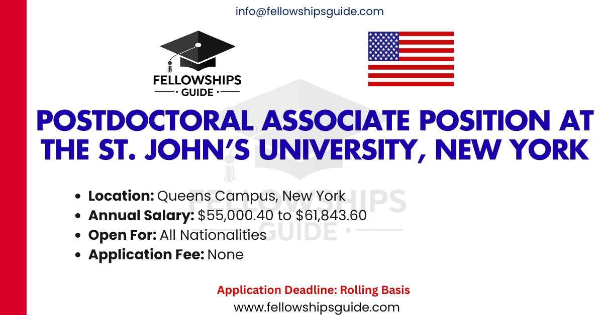 Postdoctoral Associate Position at the St. John’s University, New York.