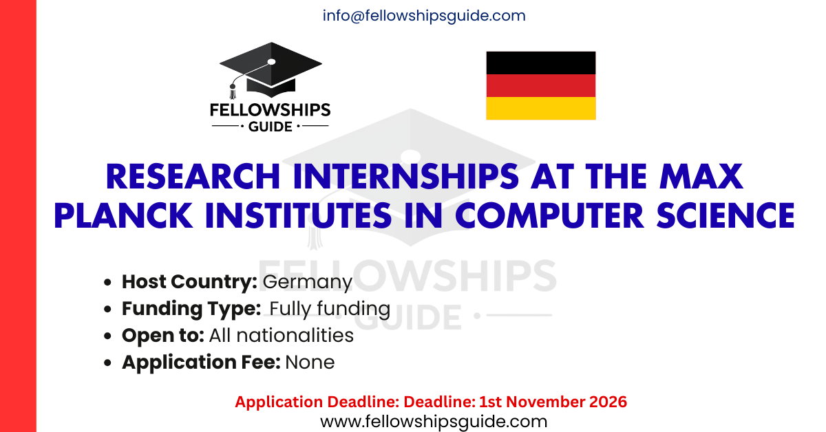 Research internships at the Max Planck Institutes in Computer Science ,Germeny