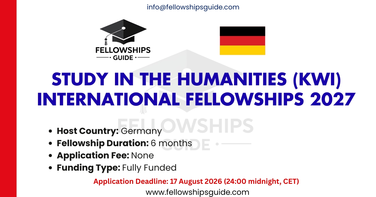 Study in the Humanities (KWI) International Fellowships 2027