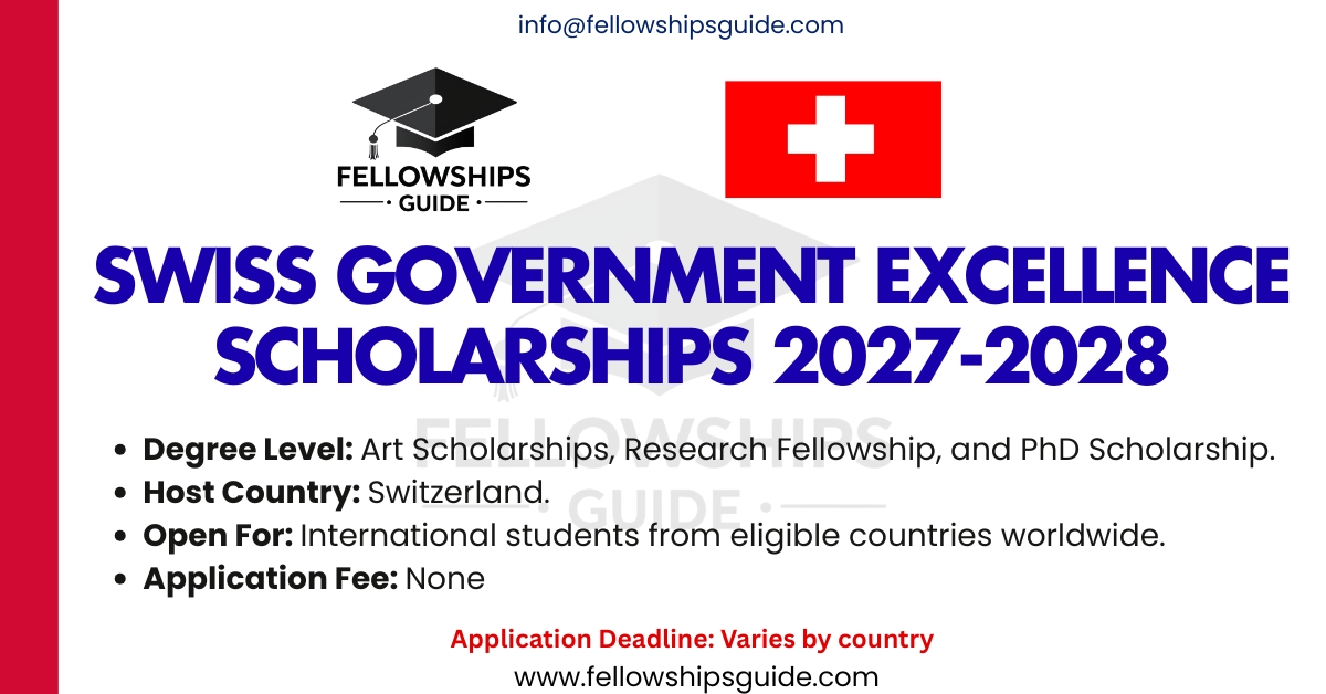 Swiss Government Excellence Scholarships 2027-2028