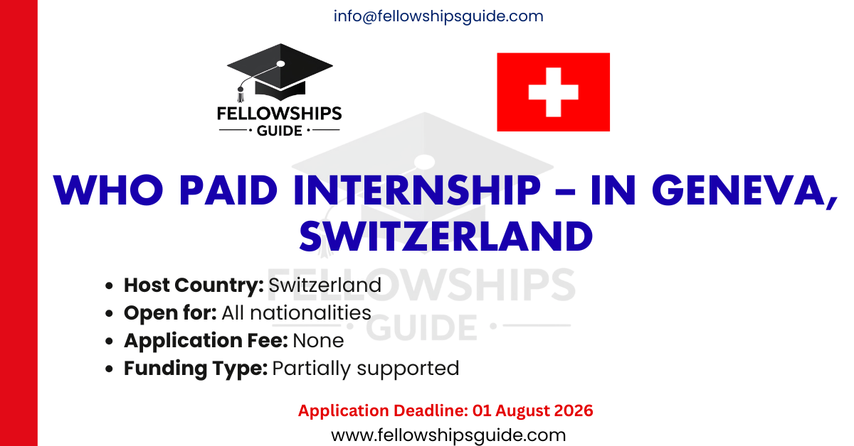 WHO Paid Internship – in Geneva, Switzerland